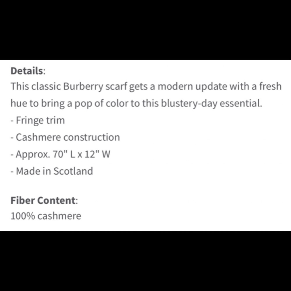 BURBERRY UNISEX CASHMERE SCARF, MIX CHECK PATTERN - Picture 8 of 14